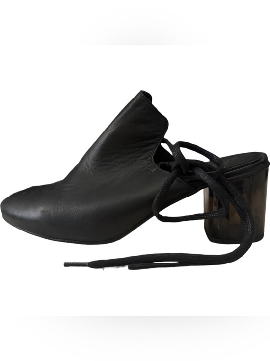 Free People Shoes - Free People Mules Distinct Block Heel Leather Adjustable Tie Wrap Women’s Size 8
